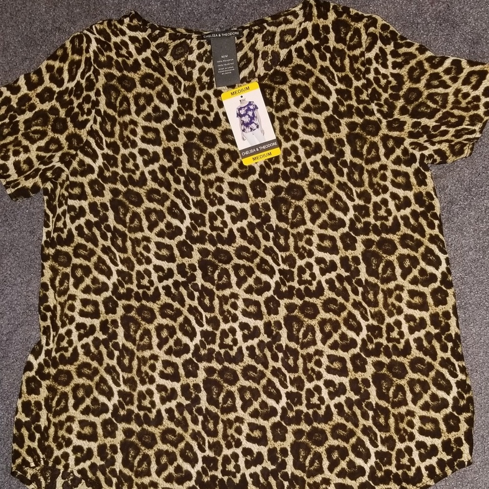 Short Sleeve Tunic Blouse